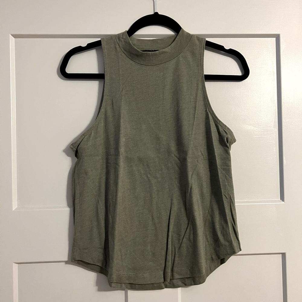 Madewell Olive Mockneck Tank